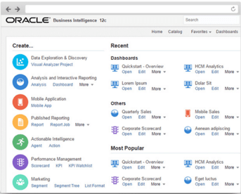 Business Intelligence - analiza danych, kokpity - Oracle